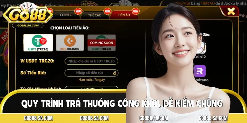 Hệ thống thanh toán minh bạch và cơ chế trả thưởng tại GO88